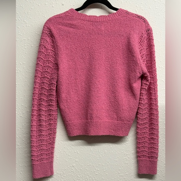 Lush Pink Knit Cardigan - Picture 4 of 5